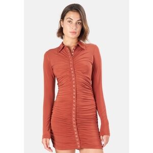 A.L.C. larsen ruched snap button dress